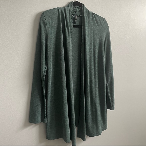 Extra Long Green Cardigan (S) - Picture 2 of 10